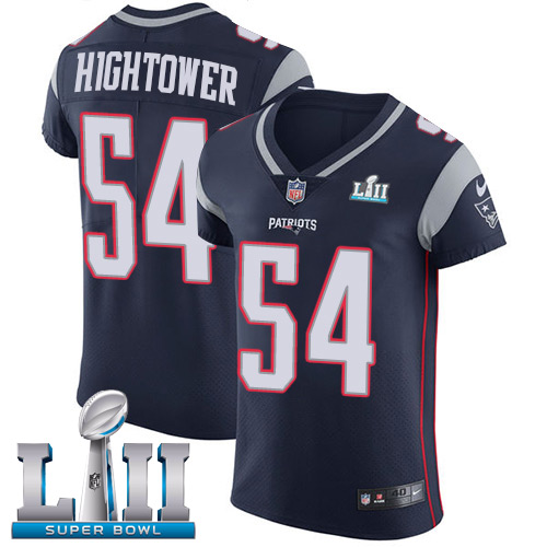 Nike Patriots #54 Dont'a Hightower Navy Blue Team Color Super Bowl LII Men's Stitched NFL Vapor Untouchable Elite Jersey